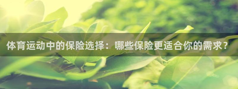 探球体育官网：体育运动中的保险选择：哪些保险更适合你的需求？